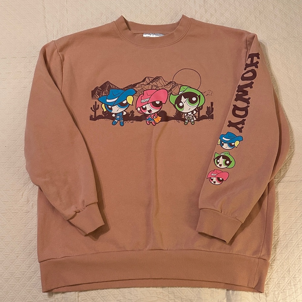 Cartoon Network Brown Sweatshirt with Powerpuff Girls